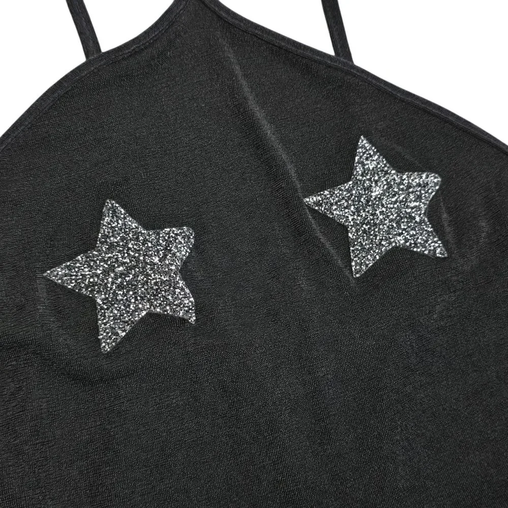 Nasty Gal Women's Star Embellished Black Halter Jumpsuit - Picture 4 of 15